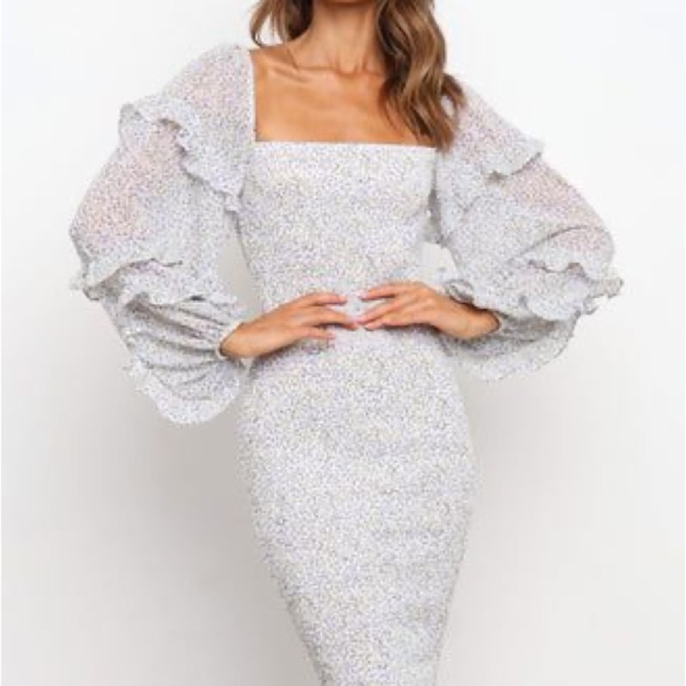 Petal & Pup White Lela Long Sleeve Dress